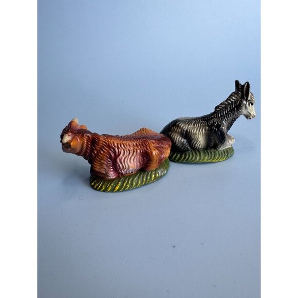 C1950 Vintage 9 Piece Composit Nativity Set Hand Crafted Italy Early Fontanini - Picture 8 of 12